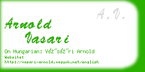 arnold vasari business card